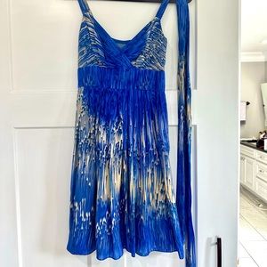 Silk cobalt anthro dress